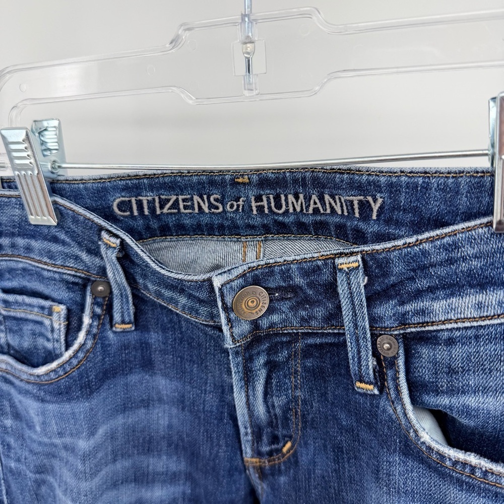 Citizens of Humanity Women's Blue Straight leg Jeans - Picture 2 of 4